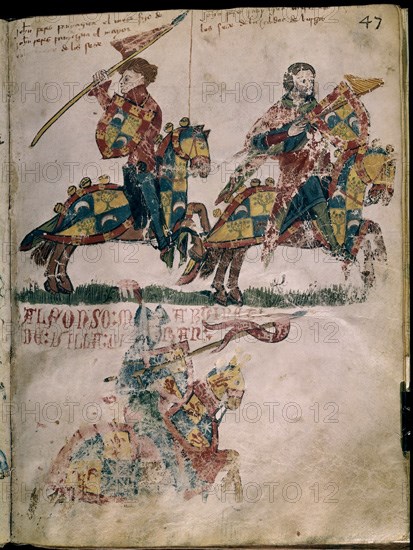 LIBRO DE LOS CABALLEROS DE LA ORDEN DE SANTIAGO - 1361 - FOLIO 47 - PEREZ PANYAGUA - MARTINEZ VILLAQ
BURGOS, ARCHIVO MUNICIPAL
BURGOS