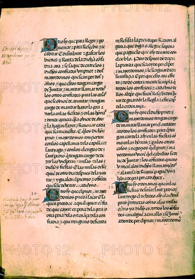 LIBRO DE LOS CABALLEROS DE LA ORDEN DE SANTIAGO - 1361 - FOLIO 61 V
BURGOS, ARCHIVO MUNICIPAL
BURGOS
This image is not downloadable. Contact us for the high res.