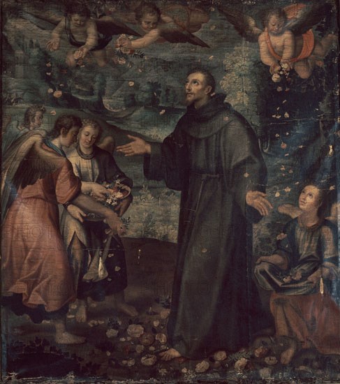 Zurbaran, Saint With Angels