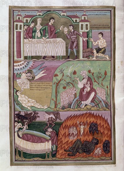 CODEX AUREUS-EL RICO EPULON-LAZARO Y EL MAL RICO
SAN LORENZO DEL ESCORIAL, MONASTERIO-BIBLIOTECA
MADRID

This image is not downloadable. Contact us for the high res.