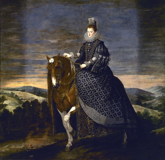 Velázquez, Equestrian portrait of Margaret of Austria, Queen of Spain
