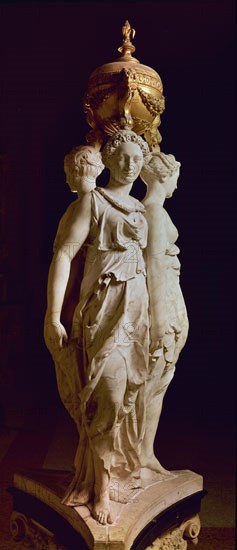 PILON GERMAIN
MONUMENTO FUNERARIO PARA EL CORAZON DE ENRIQUE II-1559
PARIS, MUSEO LOUVRE-INTERIOR
FRANCIA