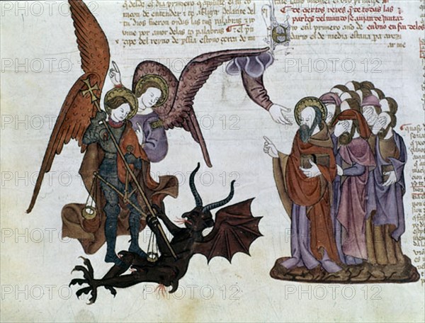 BIBLIA DE ALBA-APARICION DE GABRIEL
MADRID, COLECCION DUQUES DE ALBA
MADRID