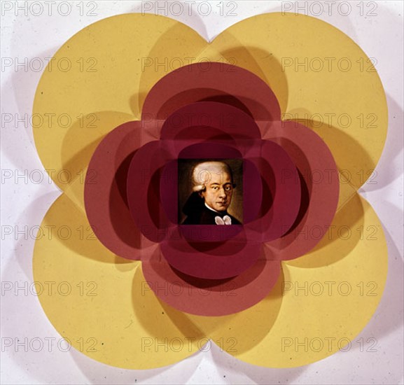 Composition avec portrait de Mozart