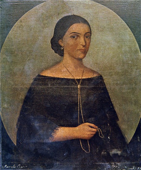 Anonyme, Portrait de Manuela Saenz