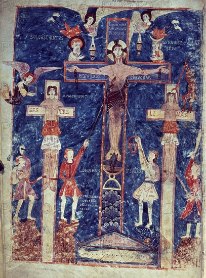 BEATO DE LIEBANA
COMENTARIOS AL APOCALIPSIS - F 16 V - CRUCIFIXION - ROMANICO ESPAÑOL
GERONA, CATEDRAL-BIBLIOTECA
GERONA

This image is not downloadable. Contact us for the high res.