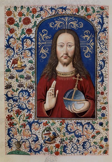 VRELANT GUILLERMO 1410/81
LIBRO DE HORAS DE LEONOR DE LA VEGA - JESUS BENDICIENDO - MANUSCRITO FLAMENCO- 1465-1470
MADRID, BIBLIOTECA NACIONAL
MADRID