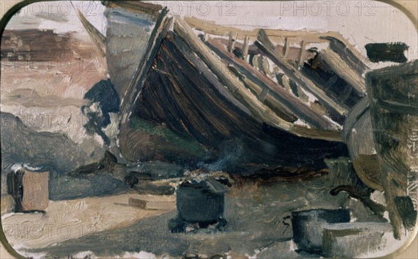 Lezcano, Small boat lying high and dry