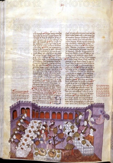 BIBLIA DE ALBA-FESTIN DE BALTASAR-PAGINA
MADRID, COLECCION DUQUES DE ALBA
MADRID