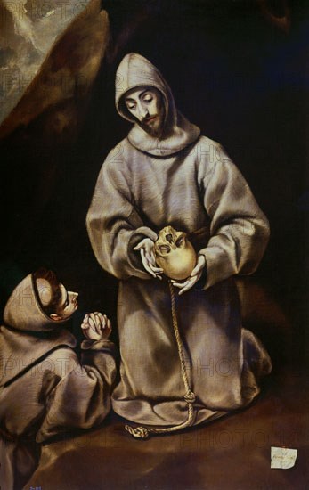 Le Greco, Saint François d'Assise et Frère Léon méditant sur la mort