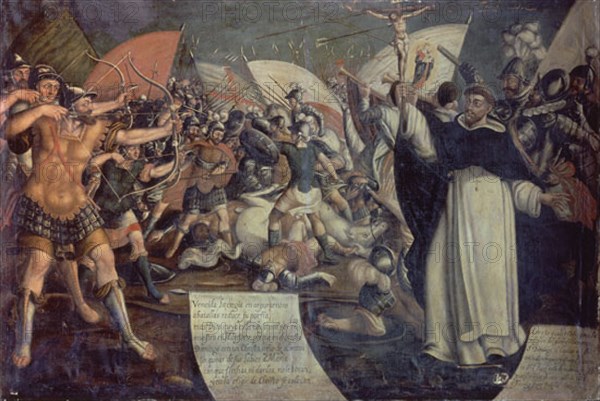 FIGUEROA BALTASAR ?/1667
STO DOMINGO EN LA BATALLA DE MONFORTE
BOGOTA, MUSEO DE ARTE COLONIAL
COLOMBIA
This image is not downloadable. Contact us for the high res.