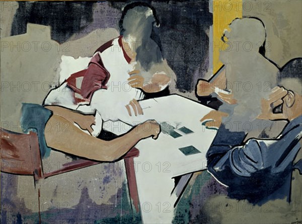 Canogar, Card players