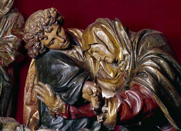 JUNI JUAN DE 1507/77
ENTIERRO DE CRISTO - ESCULTURA RENACENTISTA -1539-1544 - DETALLE DE LA VIRGEN MARIA Y SAN JUAN
VALLADOLID, MUSEO NACIONAL DE ESCULTURA-INTERIOR
VALLADOLID