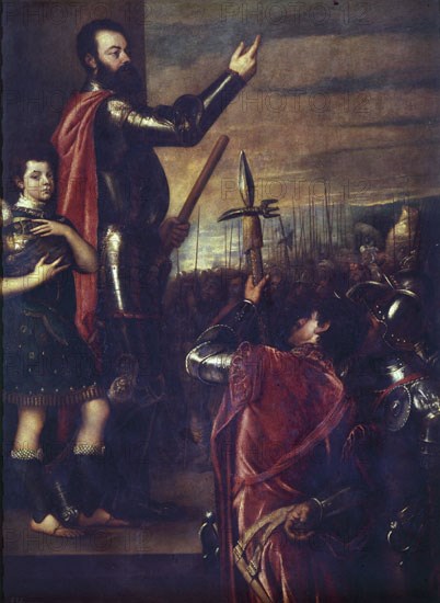 Titien, Allocution du marquis del Vasto à ses soldats