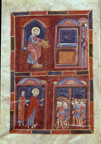 ESCENA DE LA VIDA DE SAN AGUSTIN-MS SERMONES-S X-193-
MADRID, BIBLIOTECA NACIONAL
MADRID