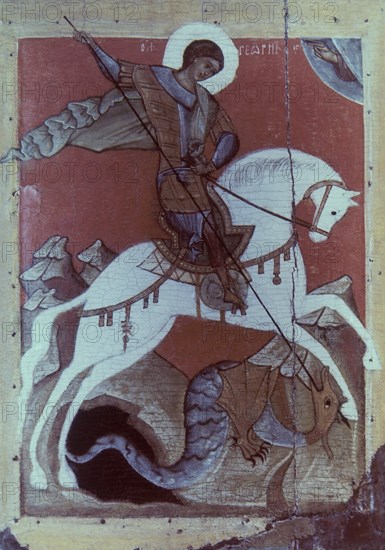 SAN JORGE Y EL DRAGON - ICONO - S XV
NOVGOROD, GALERIA DE LOS ICONOS
RUSIA