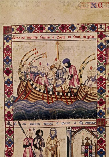 ALFONSO X EL SABIO 1221/84
MTI1-CANTIGA STA MARIA Nº95-F139R-A- MOROS SACAN AL CONDE DE SU GALERA-MINIATURA S XIII
SAN LORENZO DEL ESCORIAL, MONASTERIO-BIBLIOTECA
MADRID