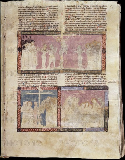 ALFONSO X EL SABIO 1221/84
HISTORIA GENERAL DE ALFONSO X- CRUCIFIXION-DESCENDIMIENTO Y SANTO ENTIERRO
SAN LORENZO DEL ESCORIAL, MONASTERIO-BIBLIOTECA
MADRID