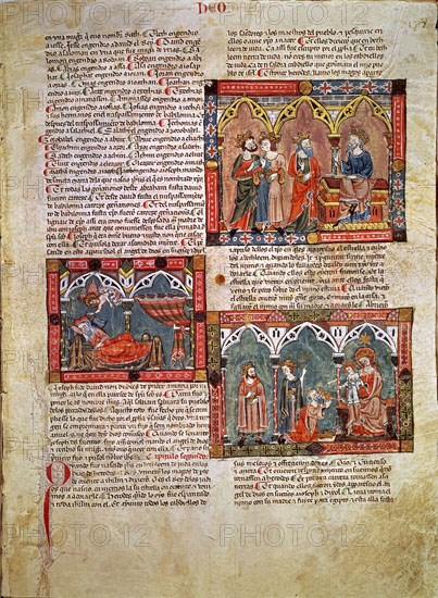 ALFONSO X EL SABIO 1221/84
HISTORIA GENERAL DE ALFONSO X - HERODES Y LOS MAGOS- REVELACION EN SUEÑOS- EPIFANIA-S XIII
SAN LORENZO DEL ESCORIAL, MONASTERIO-BIBLIOTECA
MADRID
