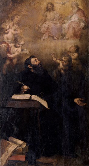 MURILLO BARTOLOME 1618/1682
SAN AGUSTIN ESCRIBIENDO-S XVII
SEVILLA, MUSEO BELLAS ARTES - CONVENTO MERCEDARIAS CALZADAD
SEVILLA