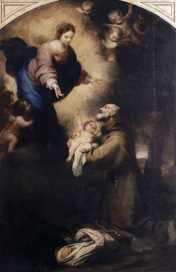 MURILLO BARTOLOME 1618/1682
SAN FELIX DE CANTALICIO CON VIRGEN Y NINO
SEVILLA, MUSEO BELLAS ARTES - CONVENTO MERCEDARIAS CALZADAD
SEVILLA