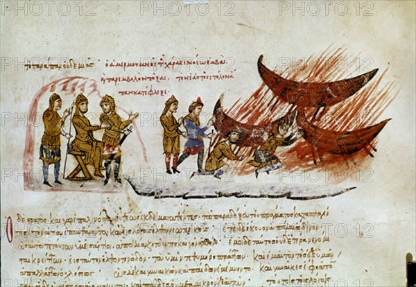 SKYLLITZES
CODICE MATRITENSE-CONQUISTA DE CRETA POR ARABE
MADRID, BIBLIOTECA NACIONAL
MADRID