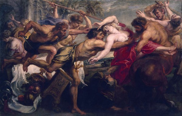 Rubens, L'enlèvement de Déidamie - Lapithes et centaures