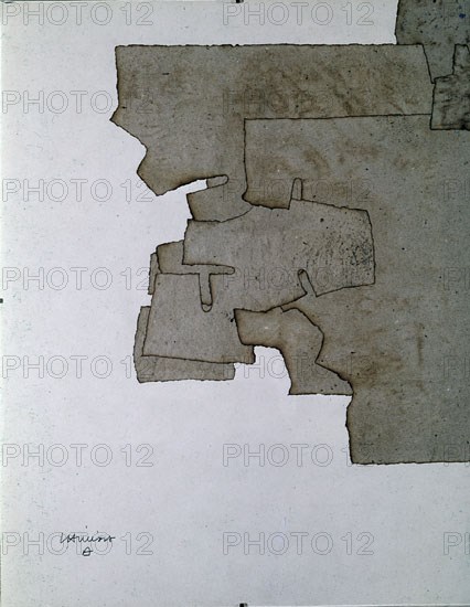 CHILLIDA EDUARDO 1924/2002
COLLAGE - PAPEL Y PINTURA- S  XX -
MADRID, COLECCION PARTICULAR
MADRID