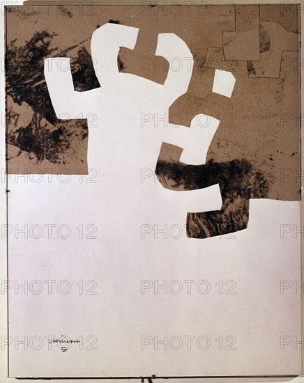 Chillida, collage de la série des Gravitations