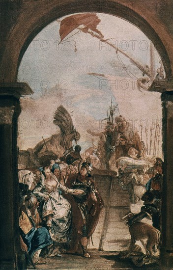TIEPOLO GIOVANNI BATTISTA 1696/1770
EL EMBARCO-BOCETO PARA FRESCO EN VENECIA
ESTRASBURGO, MUSEO BELLAS ARTES
FRANCIA