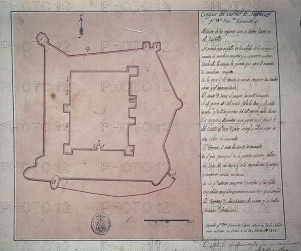 XARAMILLO F
CROQUIS DEL CASTILLO DE ALCANIZ AÑO 1811
MADRID, SERVICIO GEOGRAFICO EJERCITO
MADRID