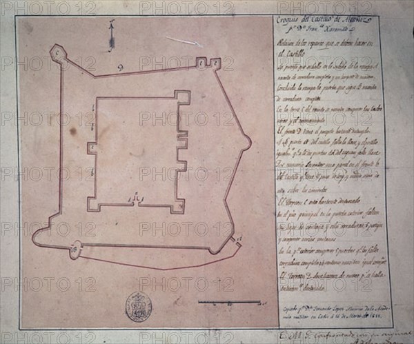 XARAMILLO F
CROQUIS DEL CASTILLO DE ALCANIZ AÑO 1811
MADRID, SERVICIO GEOGRAFICO EJERCITO
MADRID