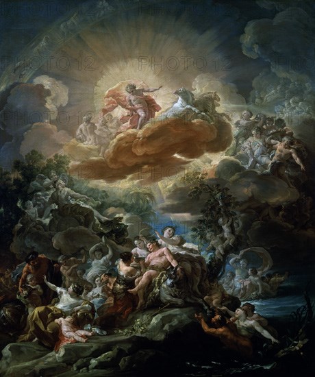 GIAQUINTO CORRADO 1703/1766
NACIMIENTO DEL SOL Y TRIUNFO DE BACO.1762 -   APOLO CON EL SOL                L 168x140cm   NP103
MADRID, MUSEO DEL PRADO-PINTURA
MADRID