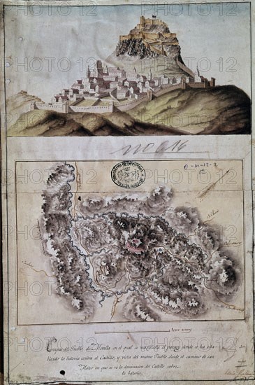 CROQUIS DEL PUEBLO DE MORELLA
MADRID, ARCHIVO HISTORICO MILITAR
MADRID
