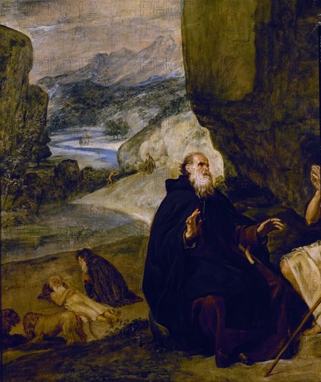 Vélasquez, Saint Antoine abbé et Saint Paul ermite (détail)