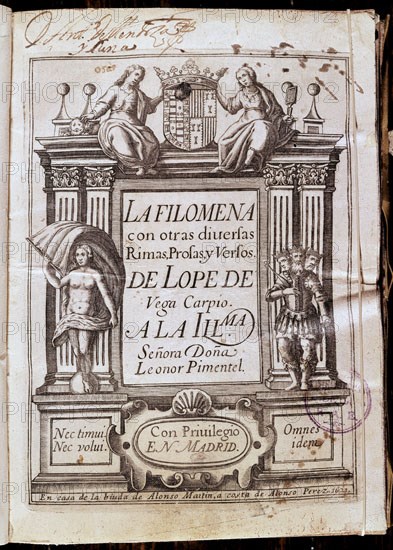 LOPE DE VEGA FELIX 1562/1635
LA FILOMENA
MADRID, ACADEMIA DE LA LENGUA
MADRID

This image is not downloadable. Contact us for the high res.