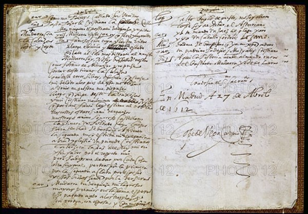 LOPE DE VEGA FELIX 1562/1635
ESCRITO Y AUTOGRAFO EN 1612
MADRID, ACADEMIA DE LA LENGUA
MADRID