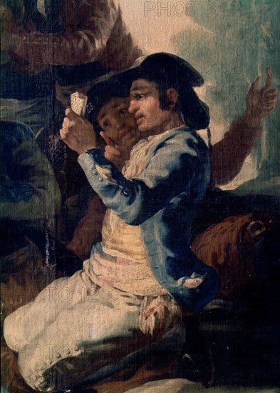 Goya, Les joueurs de cartes (détail)