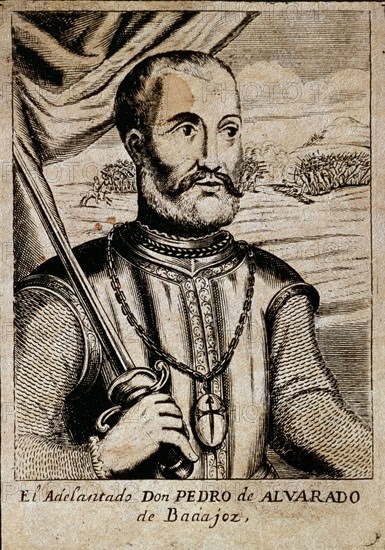 PEDRO DE ALVARADO (1486-1541) ADELANTADO DE MAR Y CONQUISTADOR ESPAÑOL
MADRID, BIBLIOTECA NACIONAL ESTAMPAS
MADRID