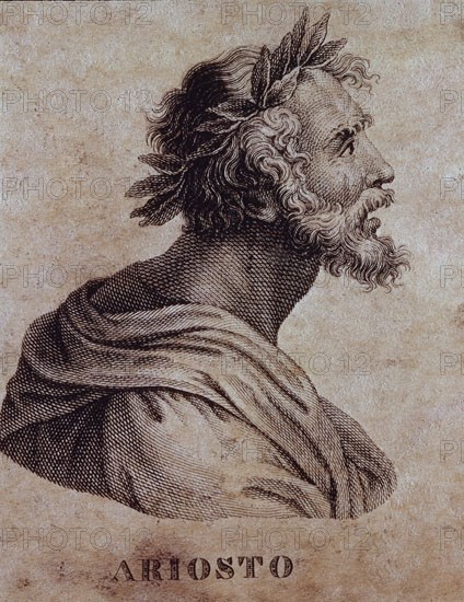 ESPLUGAS P
GRABADO DE LUDOVICO ARIOSTO (1474/1533) - POETA RENACENTISTA
MADRID, BIBLIOTECA NACIONAL
MADRID