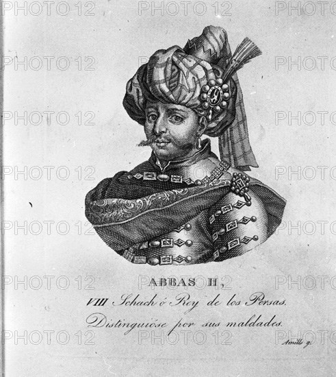 AMILLS J
ABBAS II-SHA PERSIA.DINASTIA SAFAVIDAS.REINADO DE PAZ CON TURQUIA.TOLERA CRISTIANOS1632/66
MADRID, BIBLIOTECA NACIONAL
MADRID