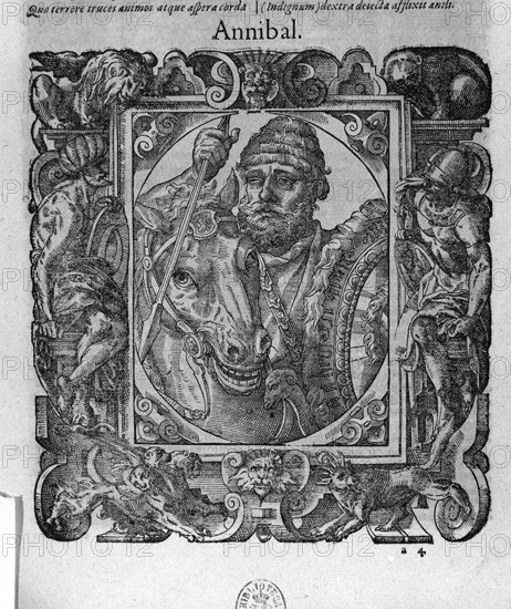 ANIBAL (247-182 A.C.)-GRABADO
MADRID, BIBLIOTECA NACIONAL ESTAMPAS
MADRID