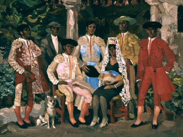 JUAN BELMONTE (1892-1962)  Y SU CUADRILLA - MATADOR DE TOROS ESPAÑOL
MADRID, COLECCION PARTICULAR
MADRID