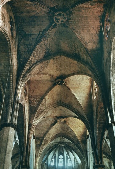 BOVEDA DE LA NAVE CENTRAL - S XIV - GOTICO CATALAN
BARCELONA, IGLESIA DE SANTA MARIA DEL MAR
BARCELONA