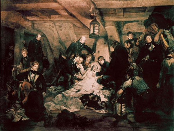 DEVIS ARTHUR 1711-1787
MUERTE DE NELSON 1758/1805
GREENWICH, MUSEO N MARITIMO
INGLATERRA