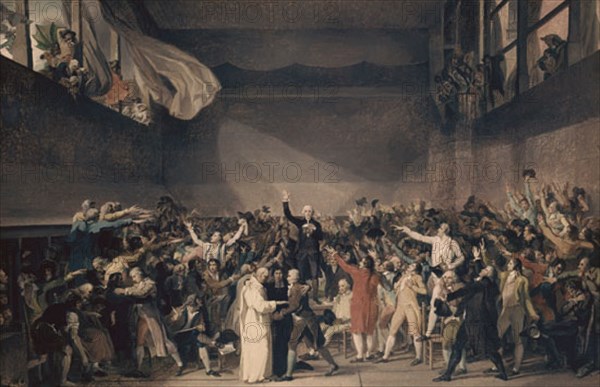 DAVID JACQUES LOUIS 1748/1825
JURAMENTO DEL JUEGO PELOTA-1789-REUNION ASAMBLEA CONSTITUYENTE
VERSALLES, MUSEO PALACIO
FRANCIA