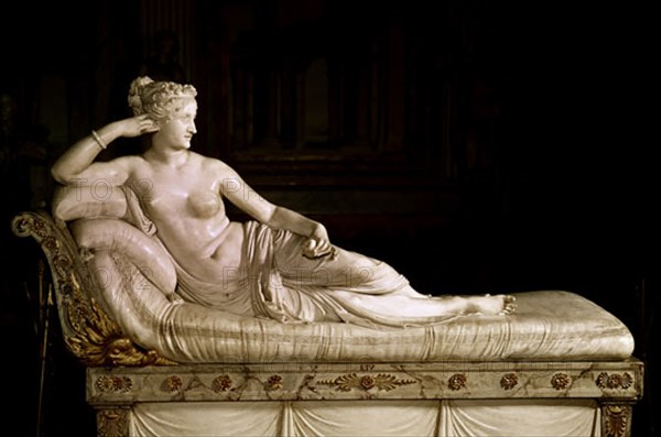 CANOVA ANTONIO 1757/1822
PAULINA BONAPARTE PRINCESA DE BORGHESE
ROMA, GALERIA BORGHESE
ITALIA