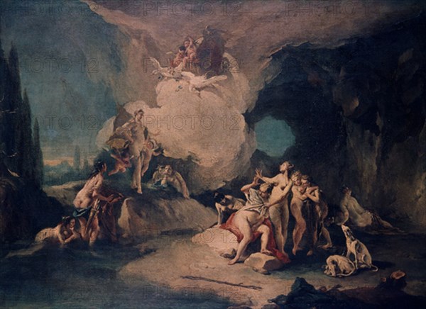 TIEPOLO GIOVANNI BATTISTA 1696/1770
DIANA DESCUBRE EL EMBARCO DE CALIXTO
VENECIA, ACADEMIA B ARTES
ITALIA