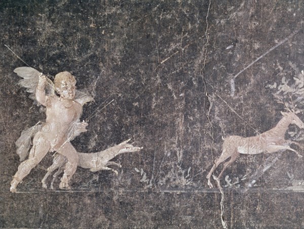 AMORCILLO CAZADOR-FRESCO DE POMPEYA
NAPOLES, MUSEO ARQUEOLOGICO NACIONAL
ITALIA