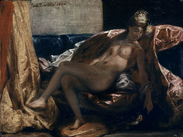 Delacroix, Femme caressant un perroquet
